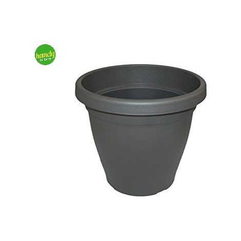Vaso da Esterno tondo in plastica Verona Antracite 50 cm Veca