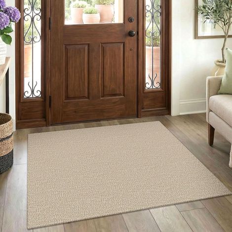Tapis de porte lavable, tapis de porte intérieur antidérapant, 100 120cm, sable / Beige (1/5)
