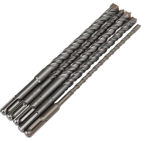 Set de 5 forets béton SDS-Plus 6-14mm, diamètre 210mm, forets à percussion pour marteau électrique (1/5)