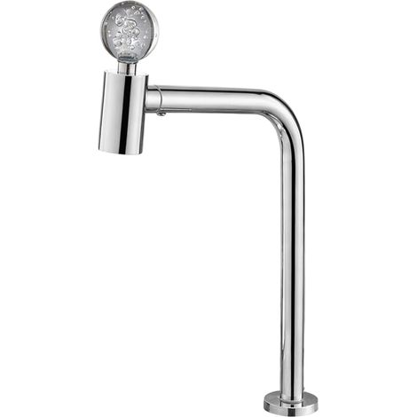 Mitigeur de lavabo, inox, rotation 360°, pour lavabo moderne (1/5)