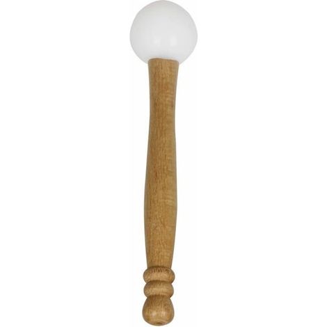 Maillet en caoutchouc Baguette pour bol chantant en cristal Manche en bois Manche en bois de son professionnel Attaquant avec (1/4)