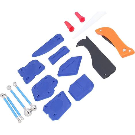 16 outils de calfeutrage ABS, grattoir et embout pour enlever les joints de carrelage. (1/5)