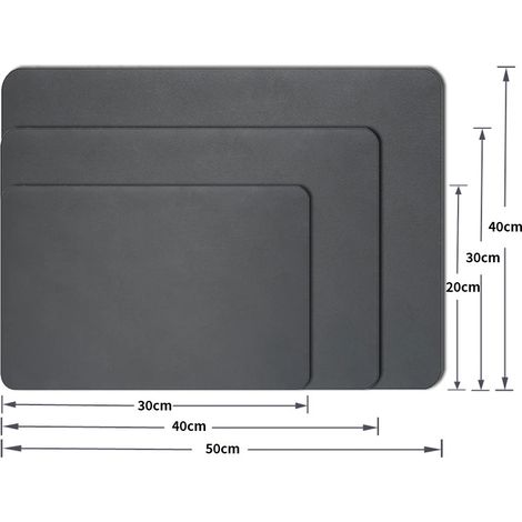 Extrem saugfähige Küchenmatte – Rutschfeste Abtropfmatte für Geschirr, schnelles Trocknen und Abtropfen – Schwarz – 30 x 40 cm