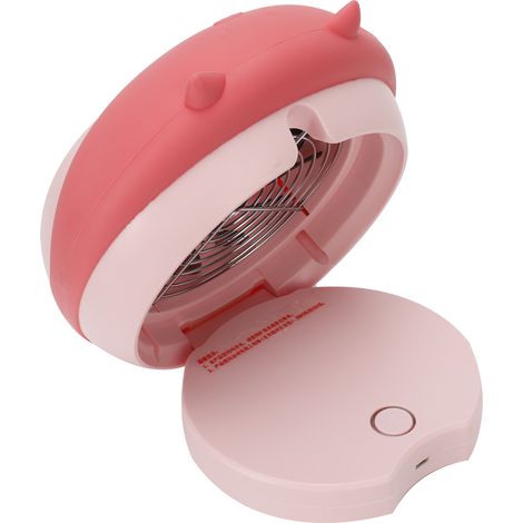 Ventilateur de bureau mignon avec brumisateur portable pour maison et bureau - Cochon rose