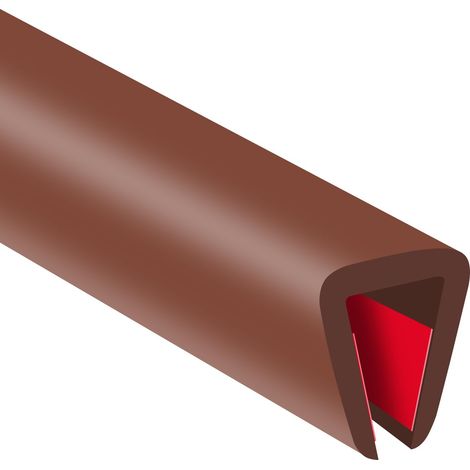 Bordure en Caoutchouc, Bordure Flexible pour Bords tranchants, Protection de Bord en U de 6 mm, Protection de Bord autocollante pour contreplaqué, Verre, Verre Flexible et pièces en tôle, 6 m (1/5)