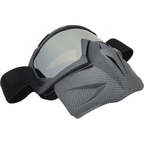 Masque de protection pour motard, lunettes de conduite anti-poussière, anti-vent et résistantes aux UV, lunettes fermées et détachables, motif peau de serpent (1/5)