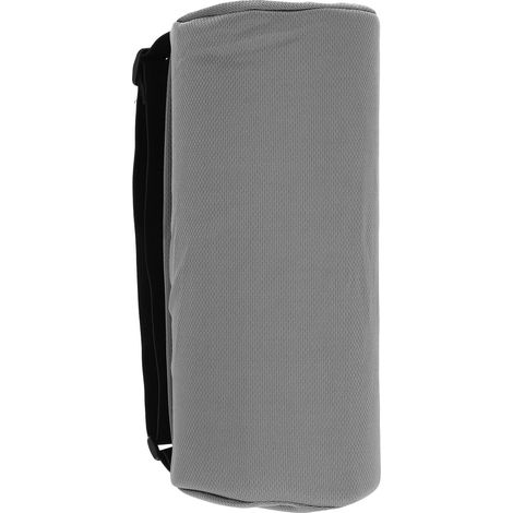 Coussin lombaire cylindrique multifonctionnel en mousse à mémoire de forme avec sangle ajustable, gris (1/5)