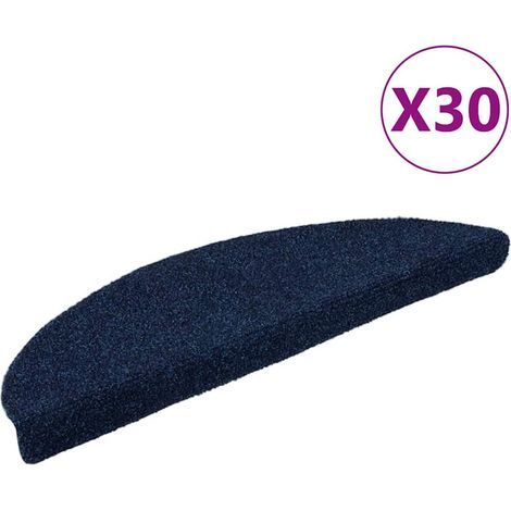 Stufenmatten Selbstklebend 30 Stk. 56x17x3 cm Marineblau Halbrund