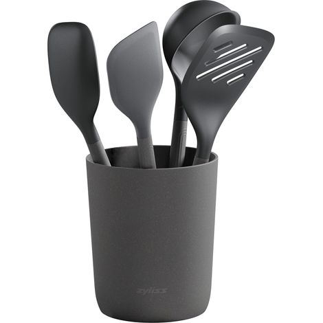5 PCS Pot à Ustensiles de Cuisine en Silicone Durables, Anti-Rayures (1/5)