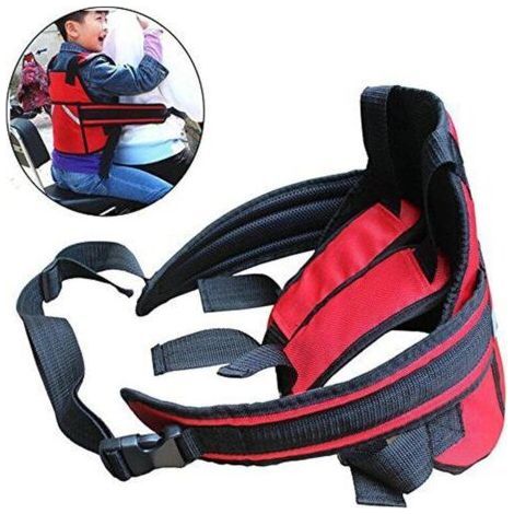 Enfants Ceintures de sécurité Ceinture de sécurité Moto Harnais de Style bébé résistance aux Chutes, Carivent, Rouge (1/5)
