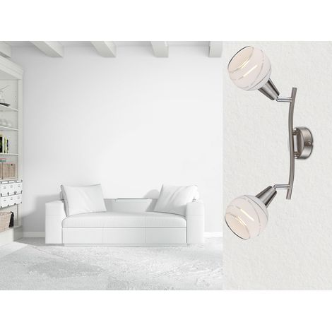 LED Deckenstrahler ELLIOTT 2-flammig, Glasschirme satiniert, Breite 28cm (1/4)