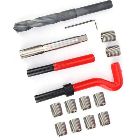 manchon de réparation de filetage Kit de refiletage Kit d'assortiment d'accessoires de réparation bricolage filete (1/4)