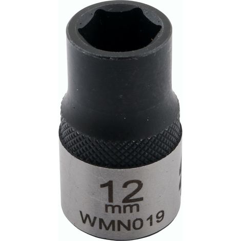Douille hexagonale 1/2". 12 mm. CrV50BV30. DIN 3124. Waryński (1/4)
