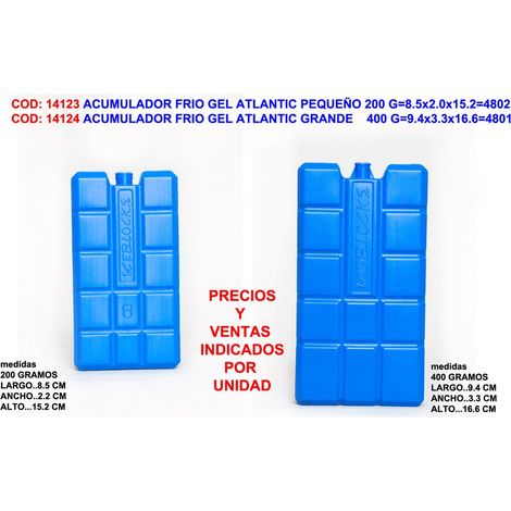Grand accumulateur de froid gel Atlantic 400 g 9,4x3,3x16,6