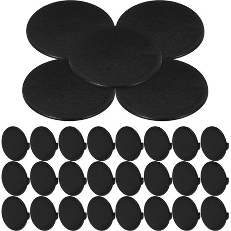 Cache-vis noirs génériques de 35 mm meubles 50 pièces chaises (1/5)