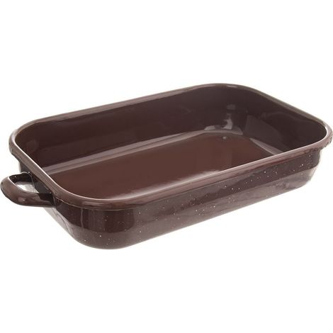 Teglia rettangolare smaltata MARRONE 2,2 l, 34x18,5x6,5 cm (1/5)