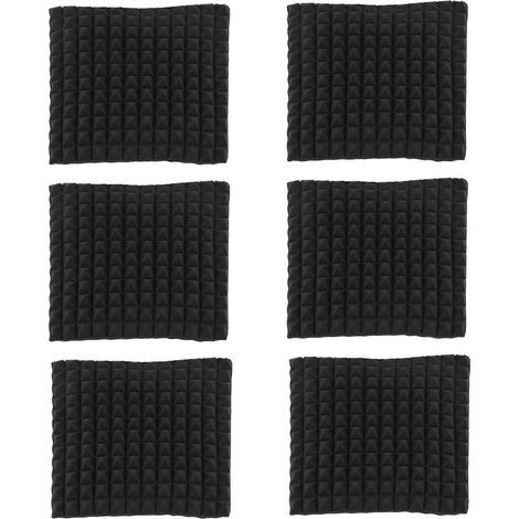 Lot de 6 panneaux acoustiques en mousse pour studio, absorbant le son, coupe-feu, aidant à réduire l'écho et les bruits indésirables. (1/5)