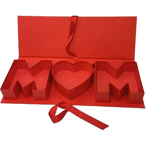 Boîte à fleurs vide pour la fête des mères, emballage cadeau en carton en forme de maman, pour la fête des mères. (1/4)