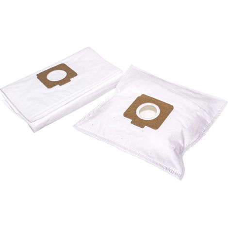 vhbw 10x Sacs compatible avec Moulinex Compact 200, 203, 206, 210, 1400, 1500, 1600 aspirateur - microfibre non tissée, 28,5cm x 19cm blanc