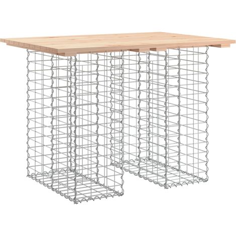 Maison Exclusive - Gartentisch aus Gabionen 100x70x72 cm Massivho