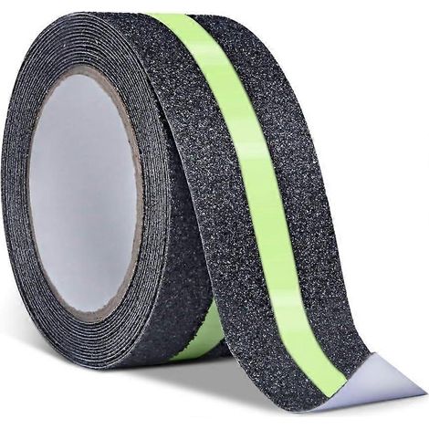 1 rouleau de ruban antidérapant phosphorescent, 5 cm x 5 m, pour une sécurité optimale en intérieur et en extérieur. (1/5)
