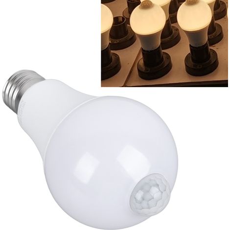 Ampoules LED à détecteur de mouvement, ampoules à détection de mouvement, détecteurs de mouvement infrarouges. (1/5)