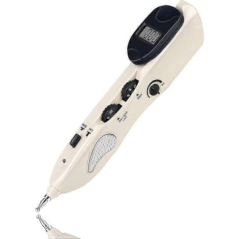 Stylo d'acupuncture électronique/stylo méridien avec localisation automatique des points d'acupuncture et 3 têtes de massage rechargeables.