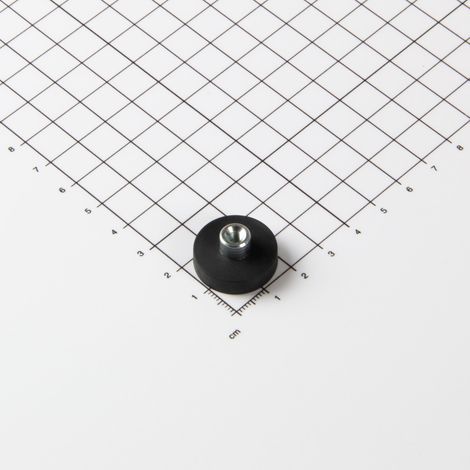Magna-C Gummiertes Magnetsystem Ø22x6mm mit Gewindebuchse (1/4)