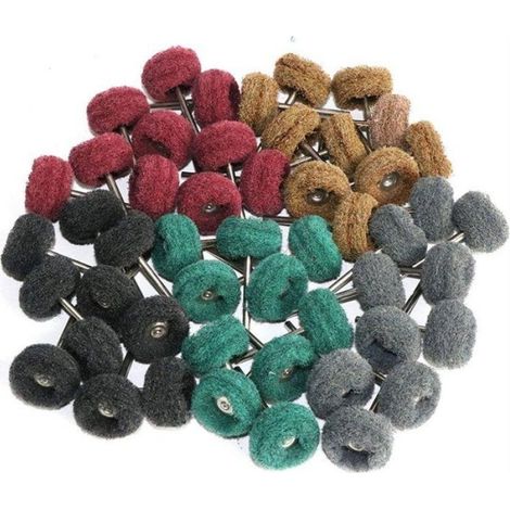 Meule Abrasive - Kit 100 Pièces Pour Outil Rotatif - Ébavurage Polissage Meulage Métaux Bois Céramique Verre - Usage DIY Et Atelier (1/5)