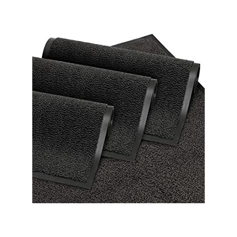 Tapis anti-poussière 60 x 90 cm pour portes d'entrée intérieures et extérieures tapis pour les pieds Tapis de porte pour couloir Tapis de nettoyage noir anthracite (60 x 90 cm)