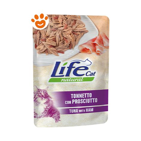 Life Cat Natural Tonnetto con Prosciutto - Life Cat Natural Tonnetto con Prosciutto - Bustina Da 70 Gr
