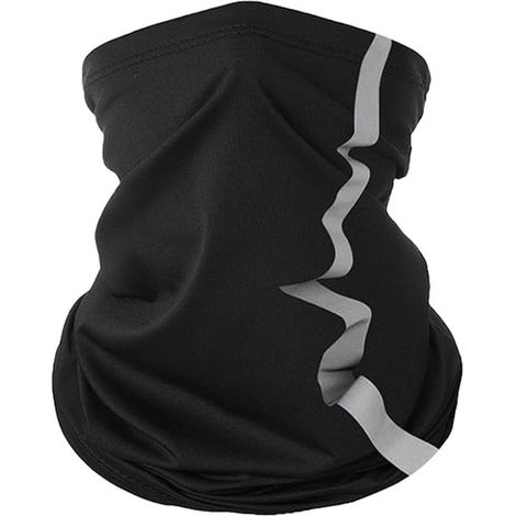 Maschera per il viso da ciclismo - Scaldacollo traspirante e ad asciugatura rapida - Design riflettente per ciclismo e attività all'aperto - Realizzata in seta IJ (unisex) (1/5)