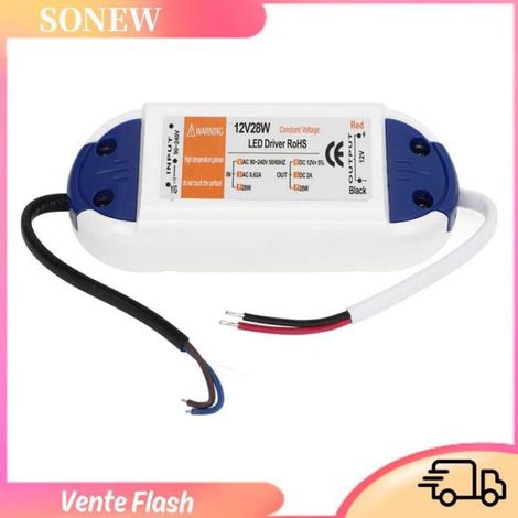 Sonew transformateur d'alimentation LED (2A 28W) Alimentation LED 0.62A AC90 - 240V à DC12V Transformateur De Puiss sport lampe (1/5)