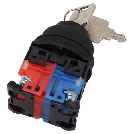 Includes AR30JR-2A two-position rotary selector switch with key, 30mm opening, 2 positions. (1/3)