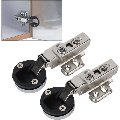 Embalaje doméstico 2 juegos de amortiguadores de bisagra para puerta de vidrio de acero inoxidable 201 35 tazas (1/5)