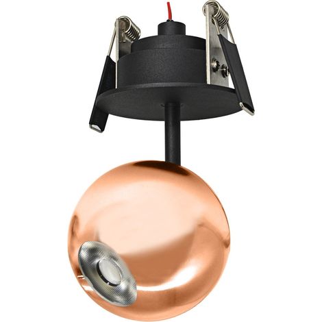 Spot Encastrable Led Bora 8,5 W 36° 2700 K Or Rose - Spot Sphérique Orientable Haute Efficacité - Beneito & Faure (1/4)