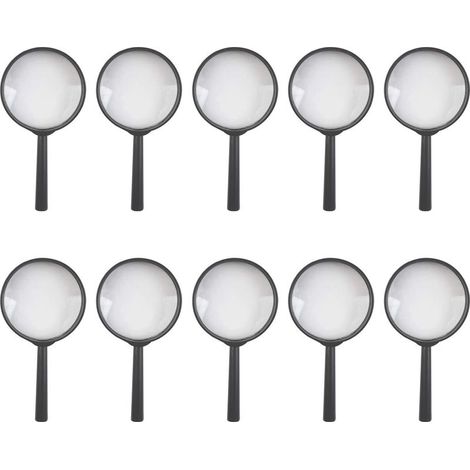 YMYNY Lot de 10 mini loupes pour enfants 5X, loupes portables en plastique pour enfants, ensemble de jouets pour activités en classe, petit enquêteur (1/5)