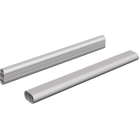 Tringle de suspension argentée en deux parties, 264 x 15 x 29 mm (1/5)