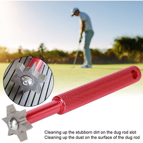 Affûteur de rainures de club de golf portable avec lanière - Accessoire d'entretien rouge