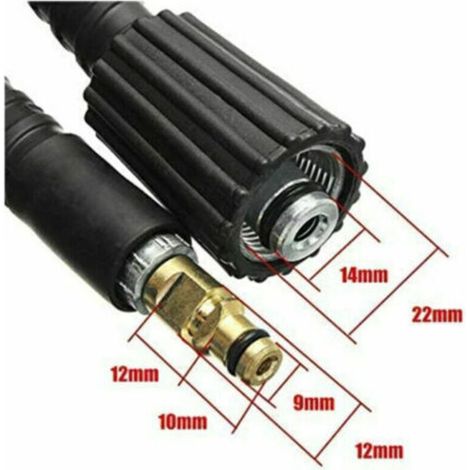 Convient pour Karcher K2 K3 K4 K5 8M tuyau de pulverisation de tuyau de nettoyage sous pression，Noir (1/4)