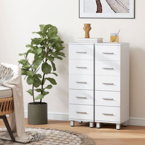 Armoire Blanc, tiroirs, salle bain. , toilettes, Placard étroit, 5, Salon 30 x 30 x 95 cm (1/5)