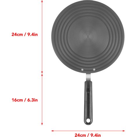 Ortviai Plaque Répartiteur de Chaleur en Alliage d’Aluminium 24 cm – Épaisseur 4 mm, Poignée Intégrée pour Cuisinière à Gaz (1/4)
