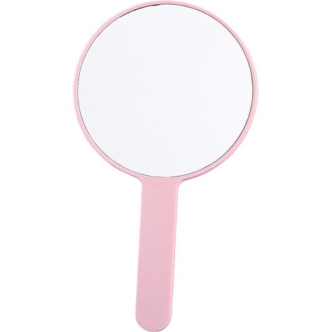 Miroir de maquillage de voyage portable - Grand miroir rond 12 x 21,5 cm - Blanc