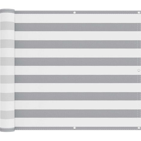 Balkonsichtschutz Hellgrau und Weiß 90 x 200 cm vidaXL