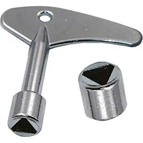 Lot de 2 clés triangulaires de 9 mm avec interrupteur à clé triangulaire pour ascenseur électrique à gaz d'urgence (1/4)