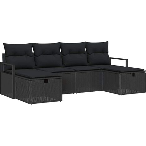 Maison Exclusive - Sofa Set mit Kissen 5 pcs Poly-Rattan