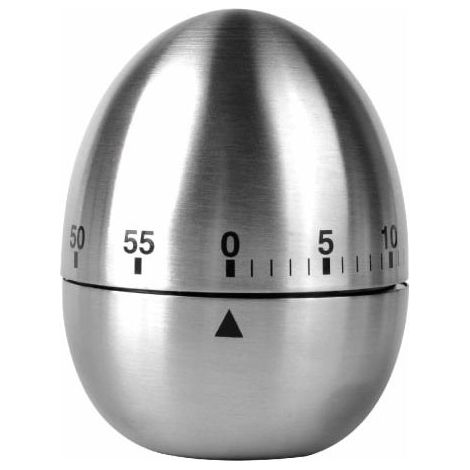 Online Store - Minuteur de cuisine mécanique, minuteur à œufs, acier inoxydable argenté (1/5)