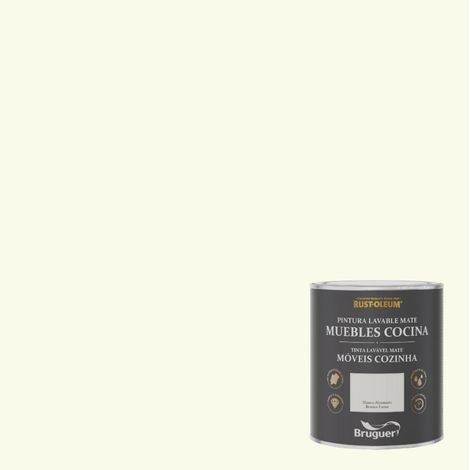 Pintura al agua p/mueb cocina mate lisa bl/ahu rust-oleum 2,