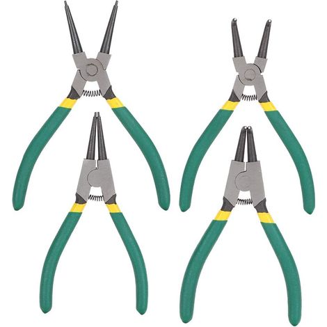 4Pcs Circlip Pliers Set, Snap Ring Plier Mini Internal External Straight Bent 6inch (1/5)