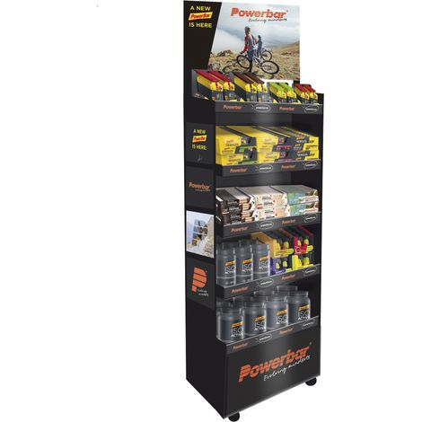 Presentoir Sol Magasin Vélo - Mise En Avant Produits Powerbar En Boutique - Powerbar